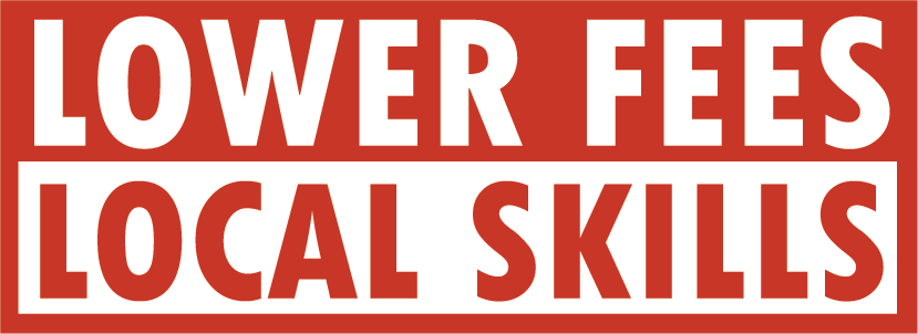 lower fees local skills logo